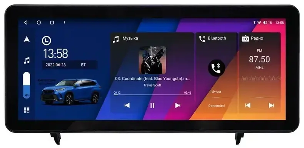 Магнитола для Lexus RX 2012-2015 (цветной, C/D) - Canbox H-Line 0082 монитор 12.3" QLED на Android 10, CarPlay, 4G SIM-слот