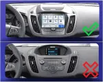 Магнитола для Ford Kuga 2 2017-2019 (SYNC 3, рамка с кнопками тип 1) - FarCar S280 монитор 9.5" IPS на Android 13, CarPlay