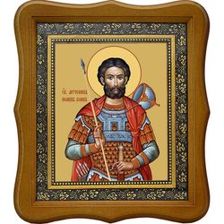 Иоанн Воин святой мученик. Икона на холсте.