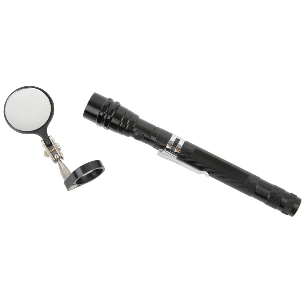 WDK-65453 Фонарик на гибкой рукоятке с зеркалом, 3 светодиода, магнит, длина 170-550 мм