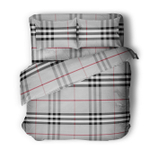 Комплект постельного евро-стандарт SQUARE BURBERRY GREY, 100% хлопок