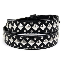 Ремень 1р ромб большой+2р клепка малая (4 см)