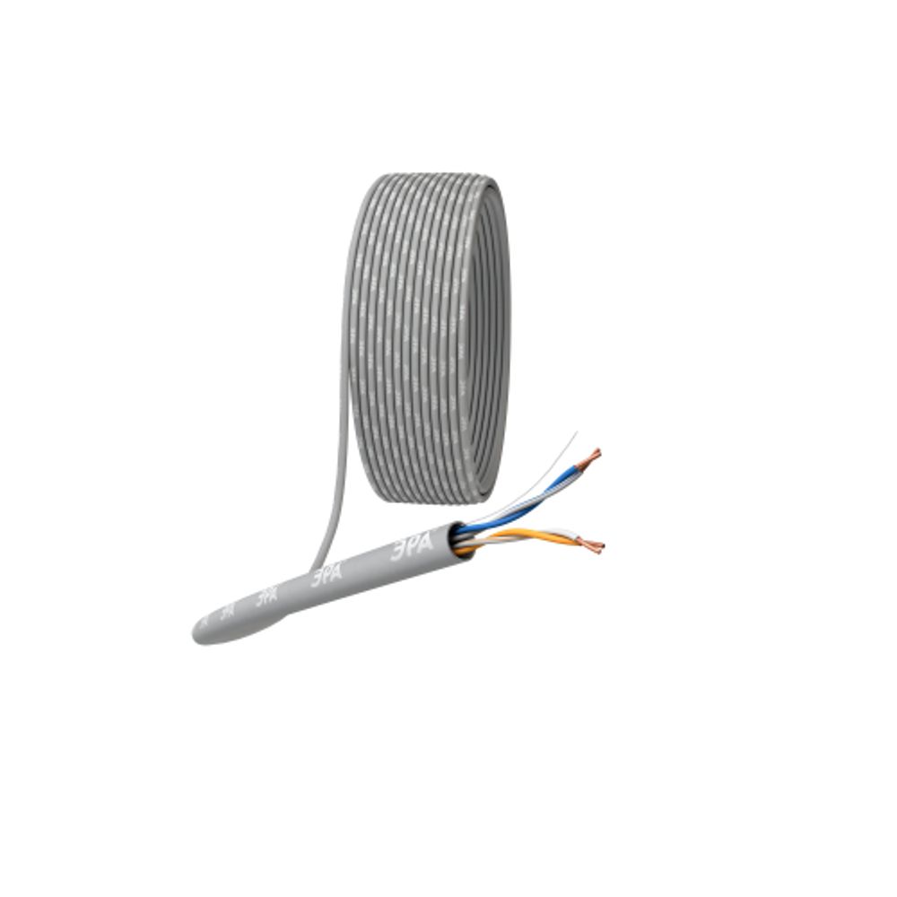Кабель витая пара ЭРА U/UTP 2x2x24 AWG Cat5e CU PVC 305м | Электротовары