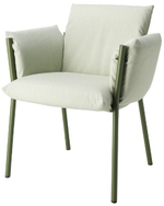 Кресло металлическое c подушками Scab Design Brezza, оливковый, светло-зеленый