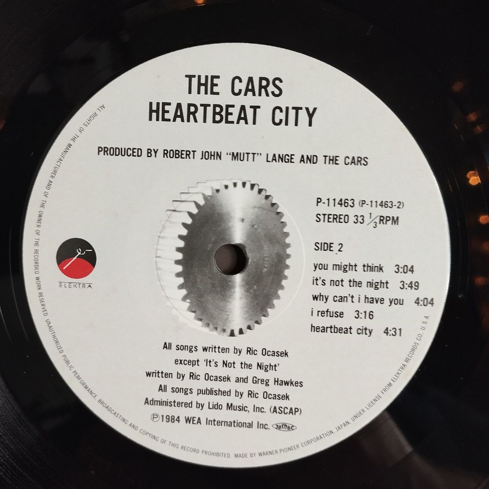 Винтажная виниловая пластинка LP The Cars Heartbeat City (Japan 1984) (Obi)