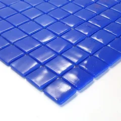 STP-BL002 Natural Стеклянная мозаика Steppa синяя глянцевая