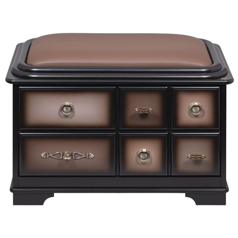 Банкетка Пандора 1 с обувницей Орех Оберджин Шоколад