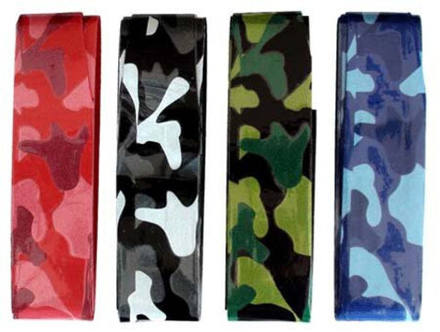 Намотки теннисные Pro's Pro Camouflage Grip 4P - white/black/blue/red