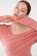 ТОП-БОДИ НА ОДНО ПЛЕЧО, ПУДРОВЫЙ РОЗОВЫЙ