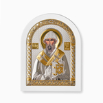 Спиридон, икона арочная, белое дерево 175х225