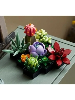 Конструктор Цветы Суккуленты 771 деталь 88039/подарок