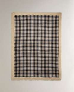 Zara Home - Плед с эффектом меха, синий, 140x190 см