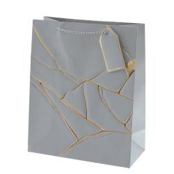 GAEM Пакет подарочный M (бумага 210г/м2, блок 12шт), L26 W12 H32 см, 4в.