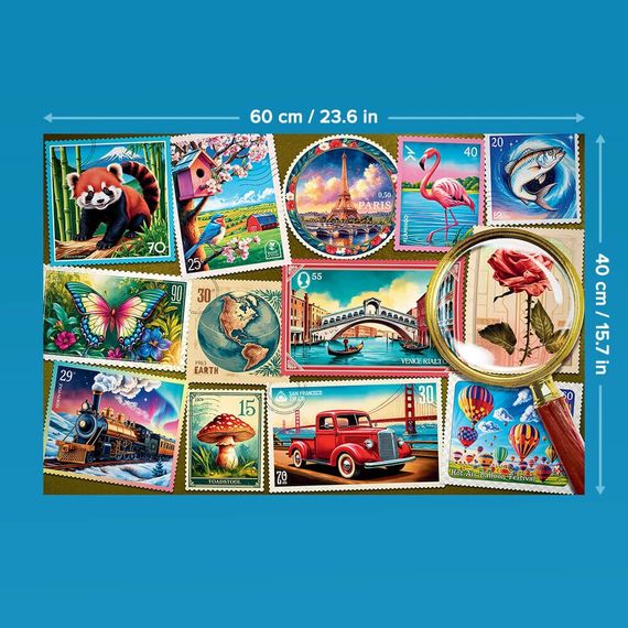 Pazl \ Puzzle \ Пазлы Puzzles - "300 EasyPiece" - Postage stamps