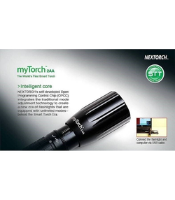Умный фонарь NexTorch светодиодный MyTorch LED / 140 люмен / 2 x AA / USB подзарядка