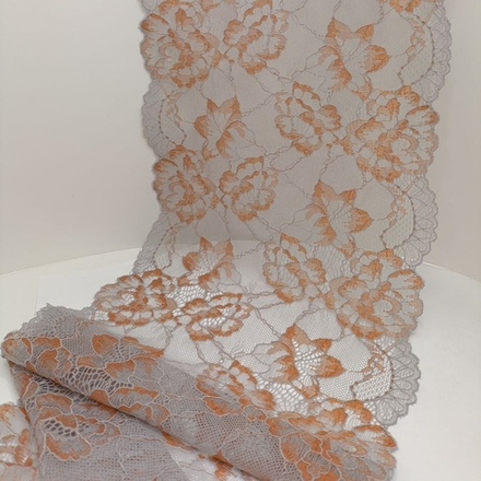 Кружево эластичное, чайка/медь