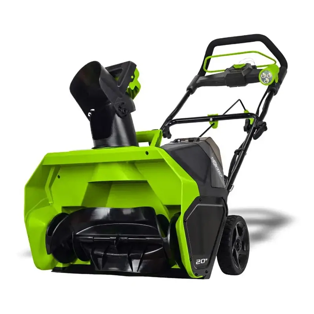 Greenworks GD40SB 40В аккумуляторный снегоуборщик (1 x 4 Ач, ЗУ) ковш 51 см, выброс 6 м 2600607
