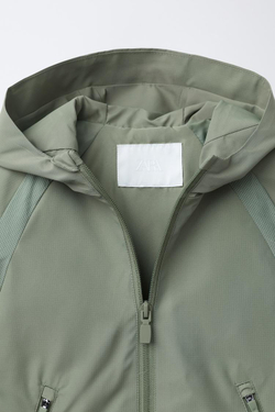 ZARA ДОЖДЕВИК INTERLOCK WATER REPELLENT, ЦВЕТ МОРСКОЙ ВОЛНЫ