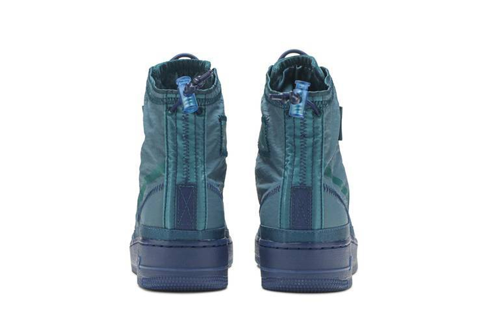 Кроссовки Nike Air Force 1 Shell Midnight Turquoise (Женская размерная сетка)
