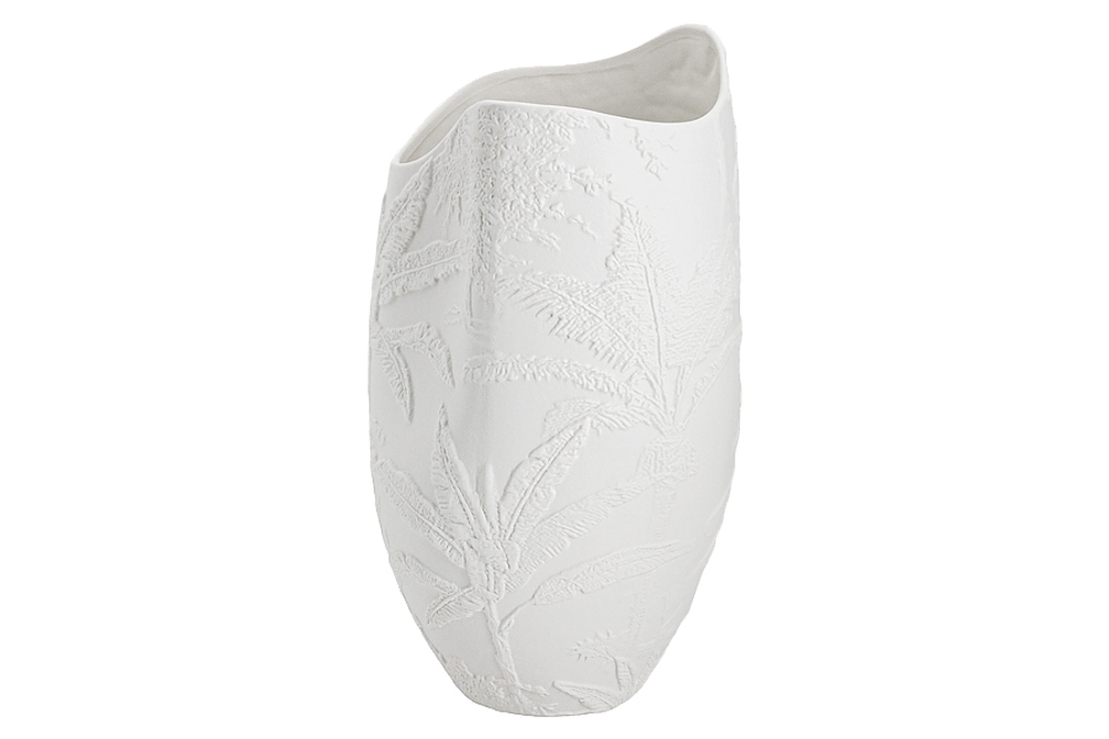 Ваза для цветов 36см Home & Style Пальмы Manila белая