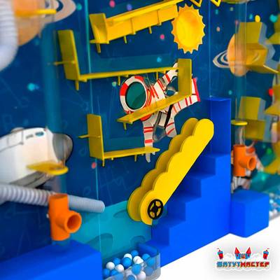 Интерактивный комплекс стена «Межпланетный маршрут», 7×4,5×1,8 м