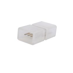 UTC-Q220 K14-B67-RGB CLEAR 025 POLYBAG Соединитель контактный прямой для светодиодных лент RGB 220В 5050 12-14мм. 4 контакта. цвет прозрачный. 25 штук в пакете