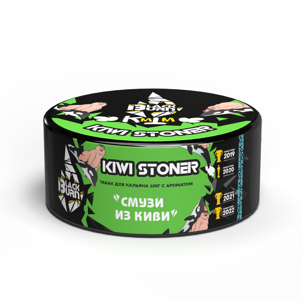 М. Табак для кальяна BlackBurn Kiwi Stoner (Смузи из киви), 100г.