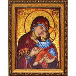 Сладкое лобзание (Будванская) икона Божьей Матери на холсте.