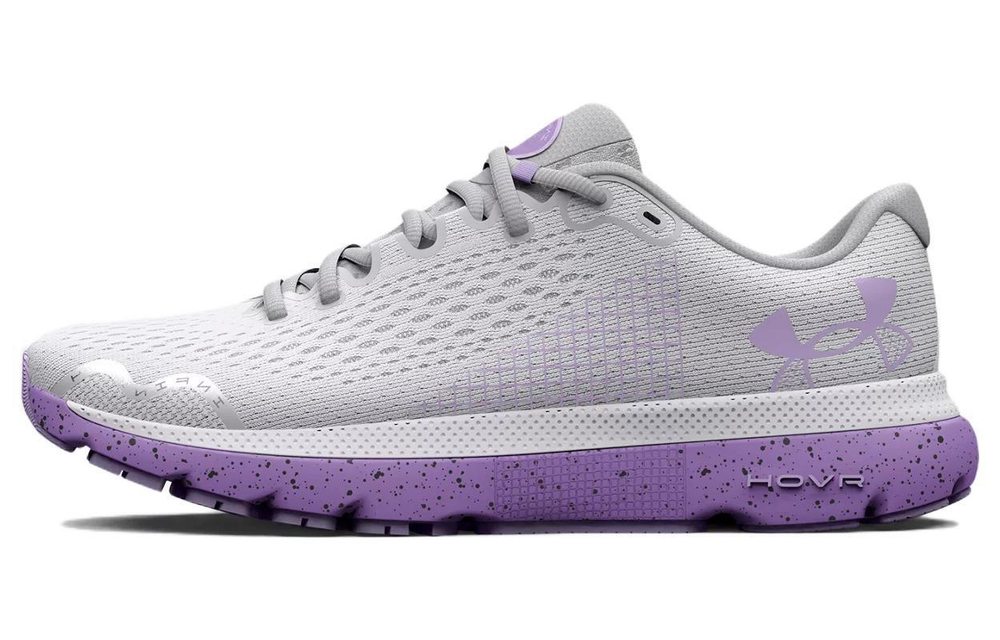 Under Armour HOVR Infinite 4 round head comfortable fabric non-slip wear-resistant low-top running shoes women's gray purple