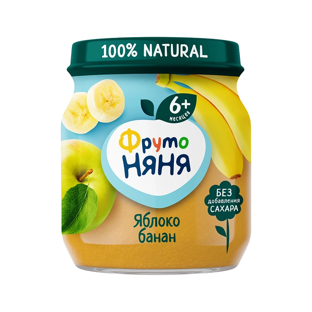 Фрутоняня пюре фруктовое Яблоко банан 100г с 6 месяцев