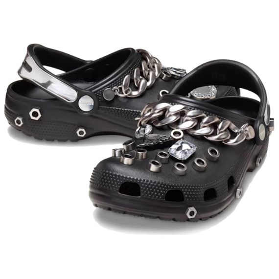 Crocs Classic Clog 'Silver Black'