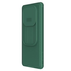 Чехол зеленого цвета (Dark Green) от Nillkin с сдвижной шторкой для камеры для Xiaomi Redmi Note 14 Pro+ Плюс 5G, серия CamShield Pro Case