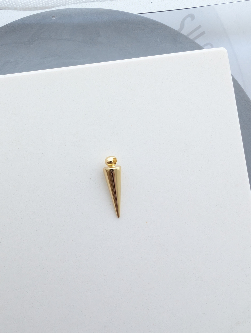 Подвеска шип позолота, 17*5.7мм