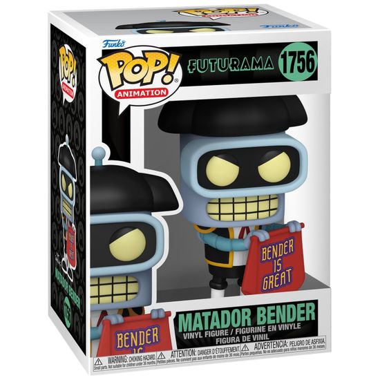 Фигурка Funko POP! Animation Futurama S4 Matador Bender (1756) 80080 / Фигурка Фанко ПОП! по мотивам мультсериала "Футурама", Бендер