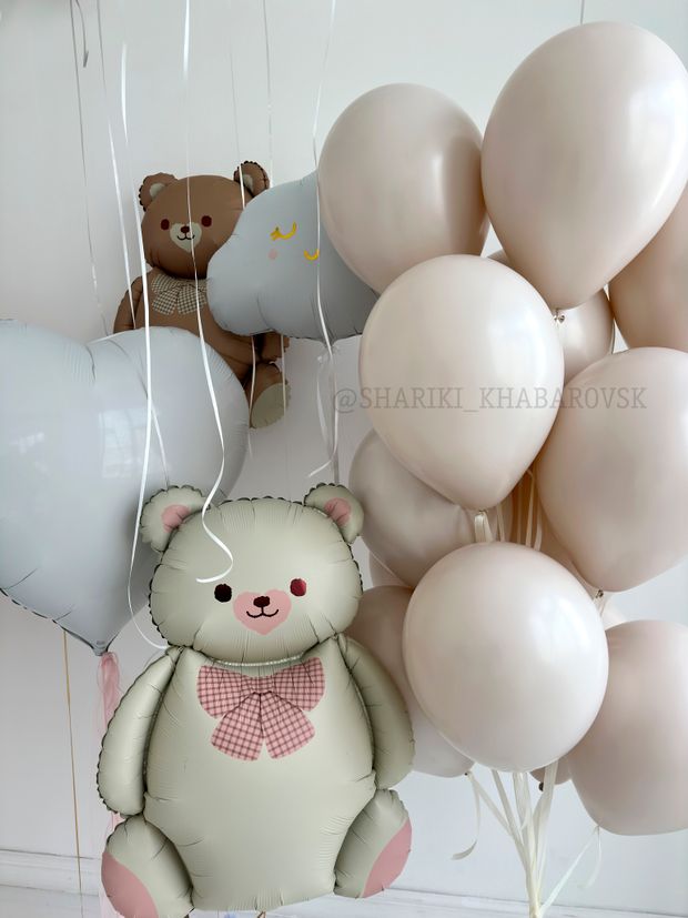 Воздушные шары на выписку для девочки №8097