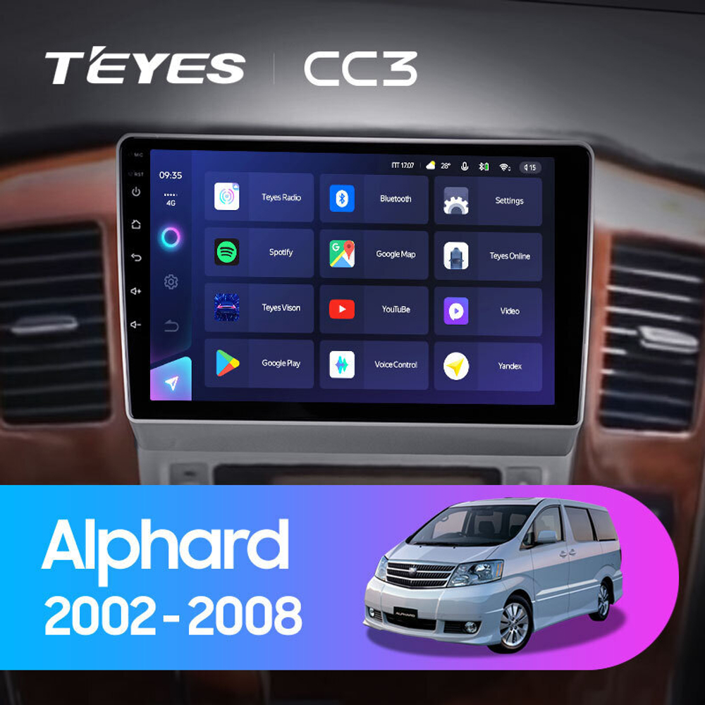 Teyes CC3 9" для Toyota Alphard 2002-2005