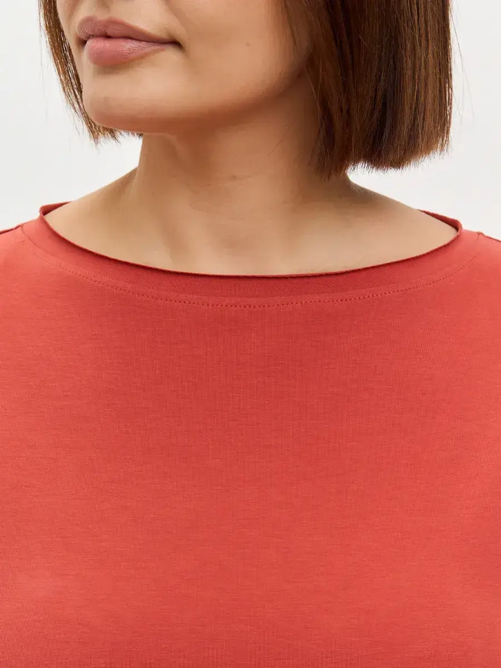 Футболка оверсайз с рукавами крылышками терракот