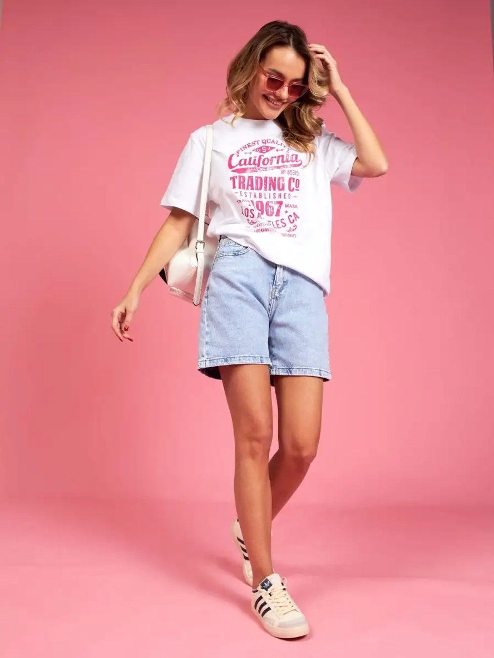 Футболка калифорния женская оверсайз с принтом