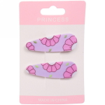 Зажимы для волос детские 2шт «Happy smile», цветочки, микс 6 цветов, 5,5*1,5см