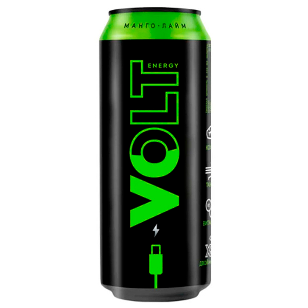 Энегетический напиток Volt Energy со вкусом манго и лайма 0,45 л
