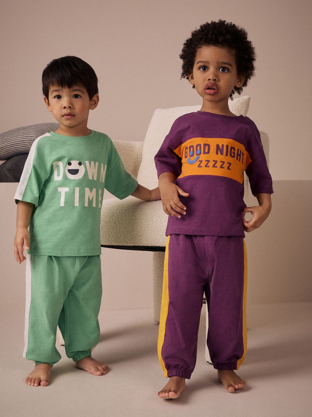 Пижама для мальчика Next AC0-922, 3 шт., Зеленый, Фиолетовый, Голубой