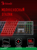 Клавиатура A4Tech Bloody B760 Grey/Neon Black Switch