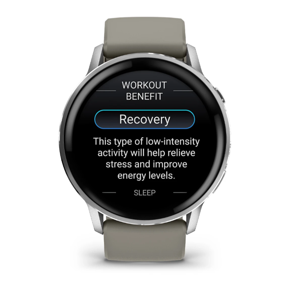 Смарт часы Garmin Venu 4 - 45мм Silver with Silver Grey Silicone Band