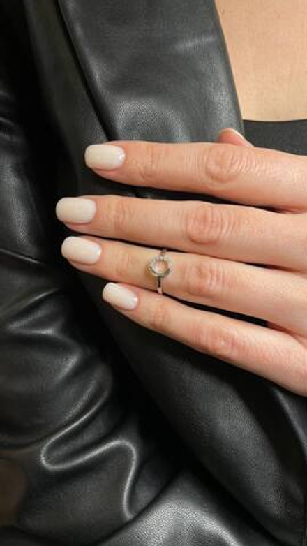 Фаланговое кольцо "Круг с фианитами"