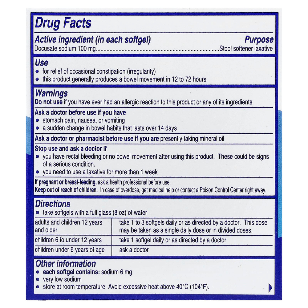 Phillip's, Средство для смягчения стула, 30 жидких гелей