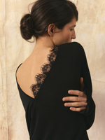 Лонгслив с кружевом