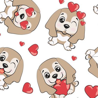 щенки Американского кокер-спаниеля с сердечками