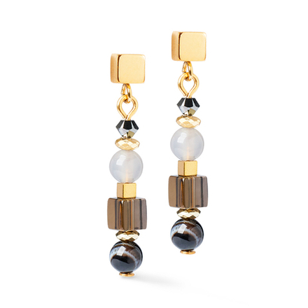 Серьги Coeur de Lion Brown-Grey 4347/21-1112