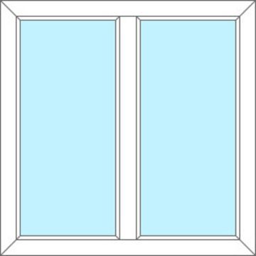 Окно пластиковое ПВХ 700*1150 глухое БрусБокс 60