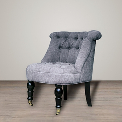 Пуф Eichholtz Камден серый Голландия вид сбоку